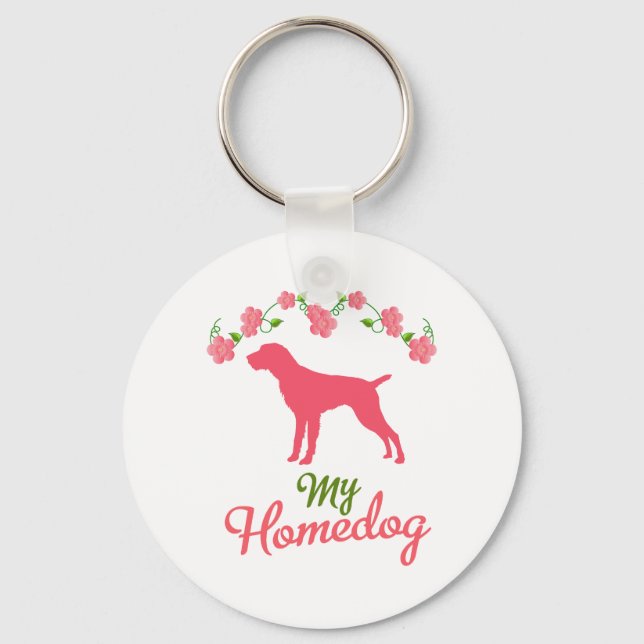 German Wirehaired Pointer Keychain (Front)