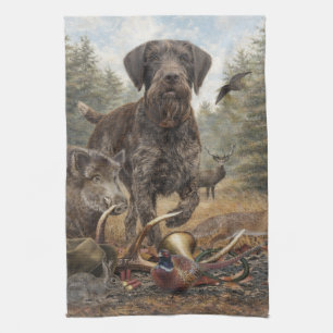 German Wirehaired Pointer Kitchen Towel