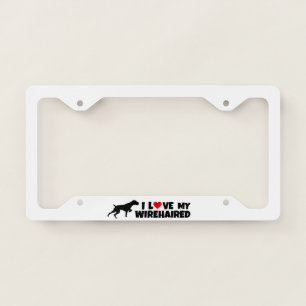 German Wirehaired Pointer License Plate Frame