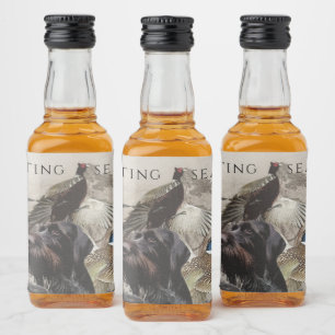 German Wirehaired Pointer     Liquor Bottle Label