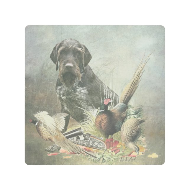 German Wirehaired Pointer  Metal Print (Front)