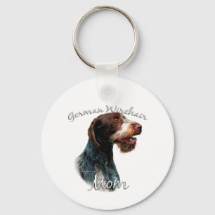 German Wirehaired Pointer Mom 2 Keychain