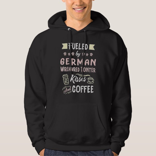 German Wirehaired Pointer Mom Coffee  Raglan Baseb Hoodie (Front)