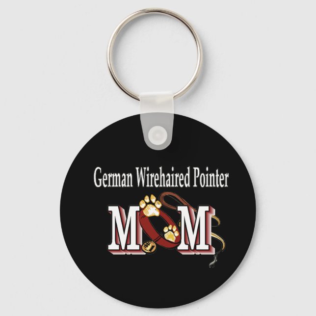 German Wirehaired Pointer Mom Gifts Keychain (Front)
