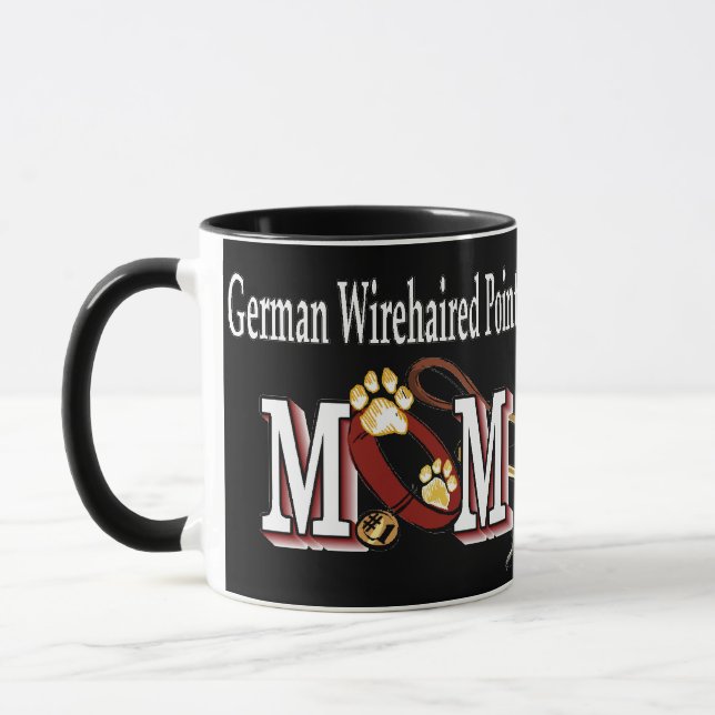 German Wirehaired Pointer Mom Gifts Mug (Left)