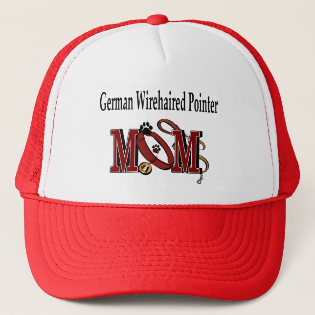 German Wirehaired Pointer Mom Gifts Trucker Hat (Front)