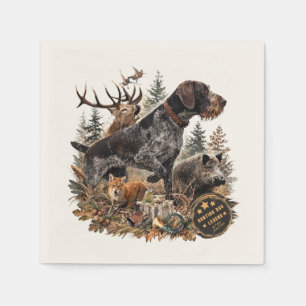 German Wirehaired Pointer Napkins