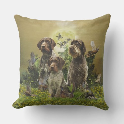  German Wirehaired Pointer     Outdoor Pillow