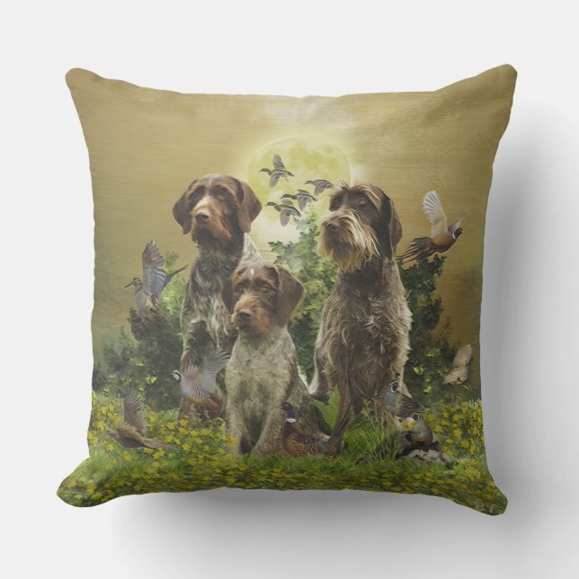  German Wirehaired Pointer     Outdoor Pillow (Front)