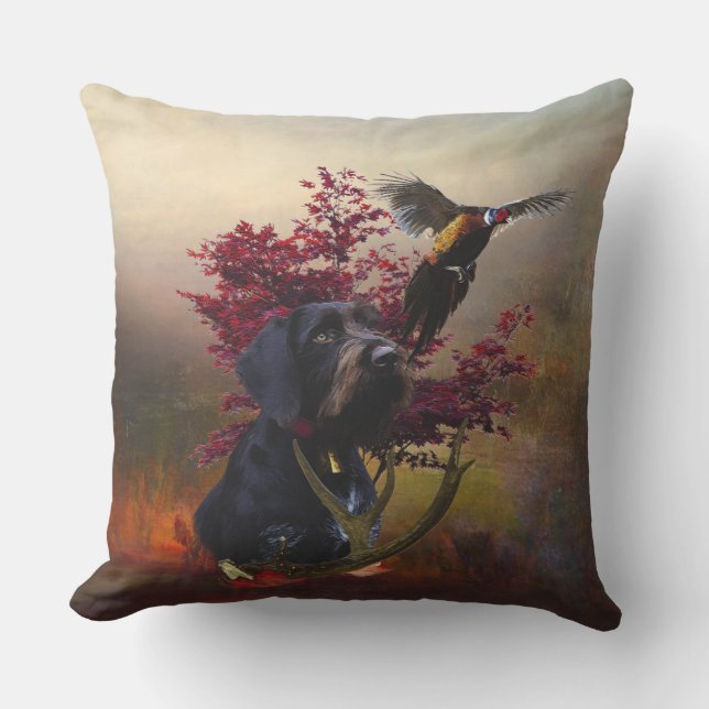  German Wirehaired Pointer     Outdoor Pillow (Front)