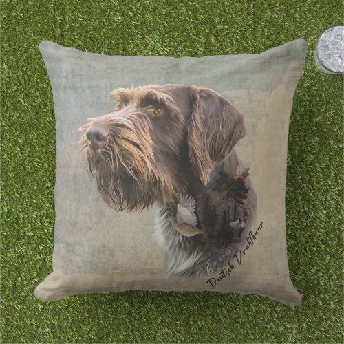 German Wirehaired Pointer    Outdoor Pillow