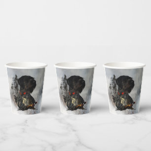 German Wirehaired Pointer Paper Cups