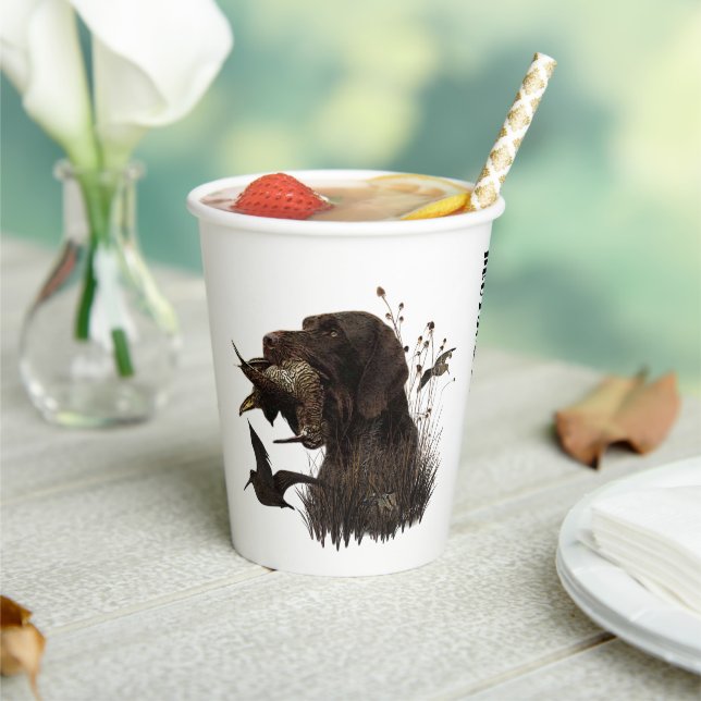  German Wirehaired Pointer     Paper Cups (Insitu)