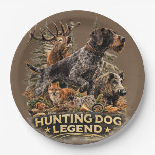German Wirehaired Pointer Paper Plates