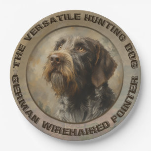 German Wirehaired Pointer Paper Plates
