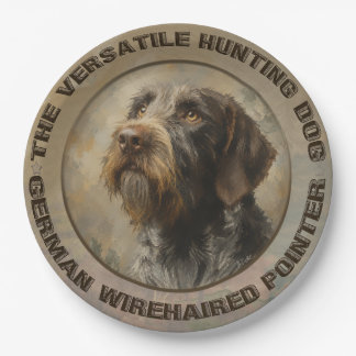 German Wirehaired Pointer Paper Plates