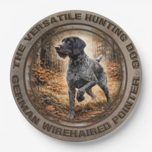 German Wirehaired Pointer Paper Plates