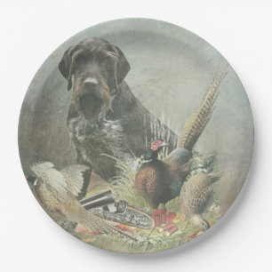 German Wirehaired Pointer Paper Plates