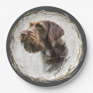 German Wirehaired Pointer      Paper Plates