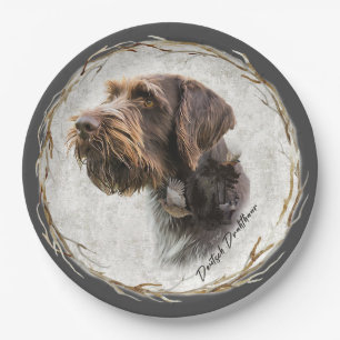 German Wirehaired Pointer Paper Plates