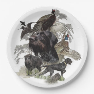 German Wirehaired Pointer Paper Plates