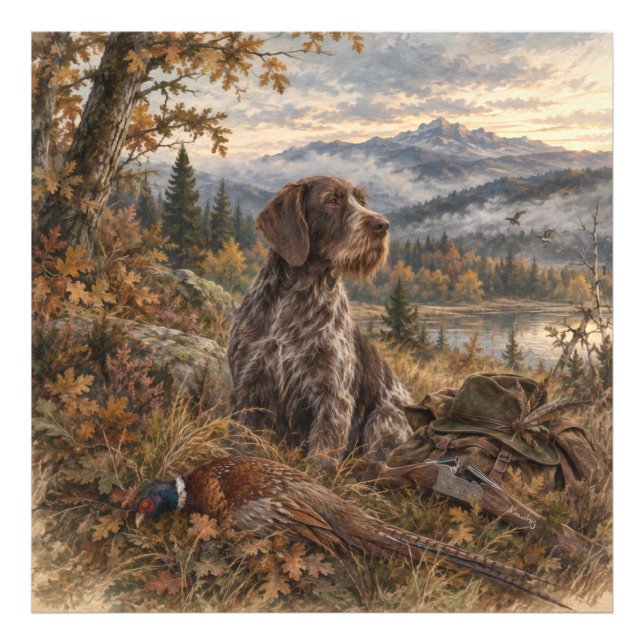 German Wirehaired Pointer Photo Print (Front)