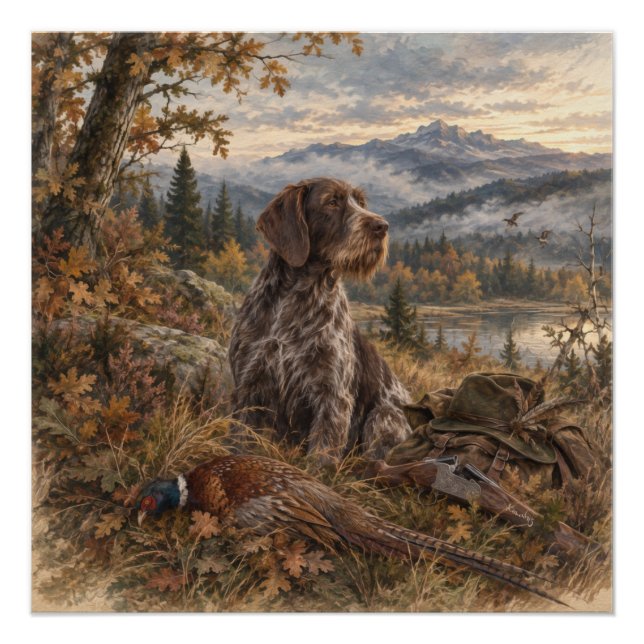 German Wirehaired Pointer Poster (Front)