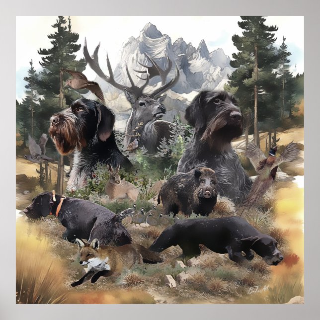 German Wirehaired Pointer   Poster (Front)