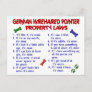 GERMAN WIREHAIRED POINTER Property Laws 2 Postcard