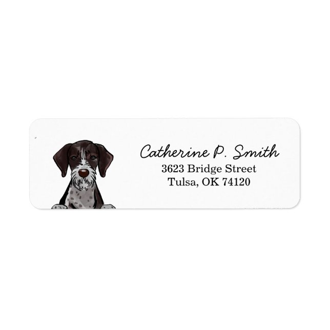 German Wirehaired Pointer Return Address Label (Front)