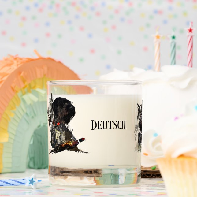 German Wirehaired Pointer Scented Candle (Birthday)