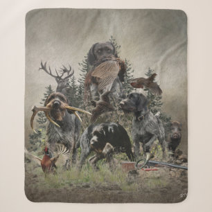 German Wirehaired Pointer Sherpa Blanket