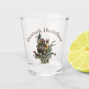 German Wirehaired Pointer Shot Glass