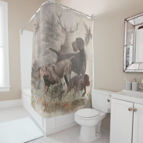 German Wirehaired Pointer Shower Curtain