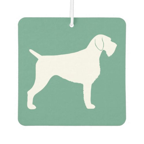 German Wirehaired Pointer Silhouette Car Air Freshener