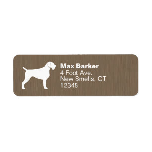 German Wirehaired Pointer Silhouette Custom Label