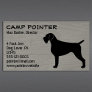 German Wirehaired Pointer Silhouette | Dog Breed Magnetic Business Card