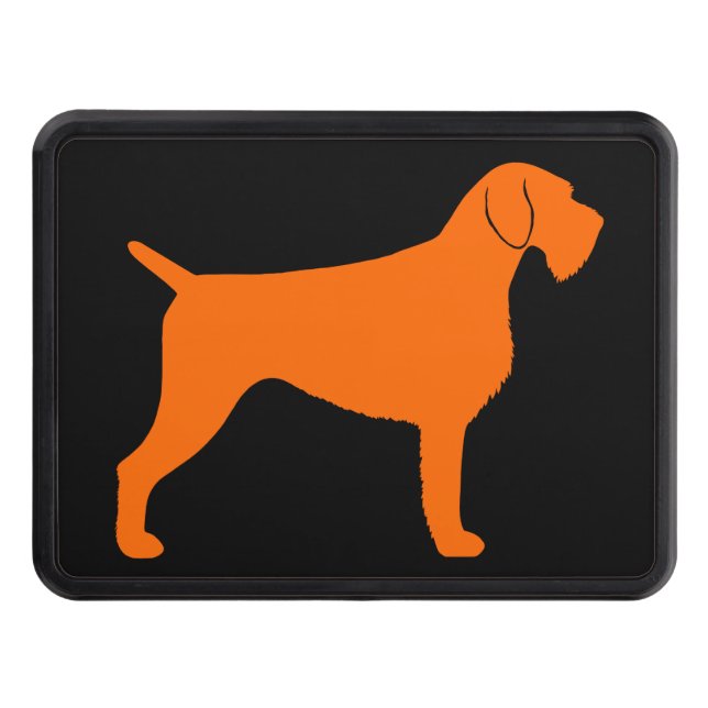 German Wirehaired Pointer Silhouette Hitch Cover (Front)