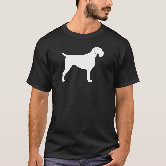 German Wirehaired Pointer Silhouette T-Shirt (Front)