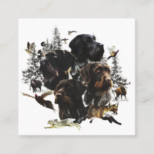 German Wirehaired Pointer Square Business Card