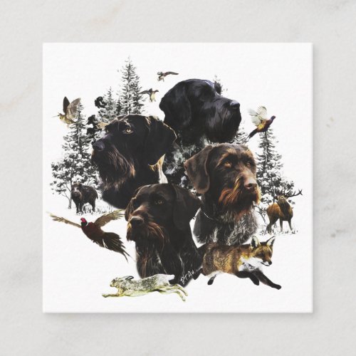 German Wirehaired Pointer     Square Business Card