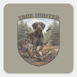 German Wirehaired Pointer Square Sticker