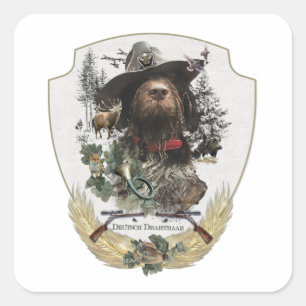 German Wirehaired Pointer     Square Sticker