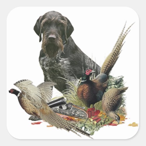 German Wirehaired Pointer     Square Sticker