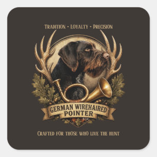 German Wirehaired Pointer Square Sticker