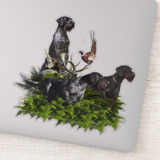  German Wirehaired Pointer     Sticker (Detail)