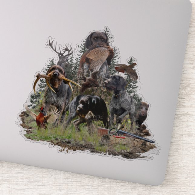 German Wirehaired Pointer       Sticker (Detail)