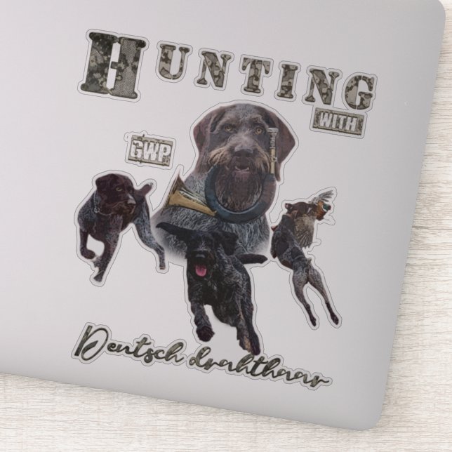 German Wirehaired Pointer      Sticker (Detail)