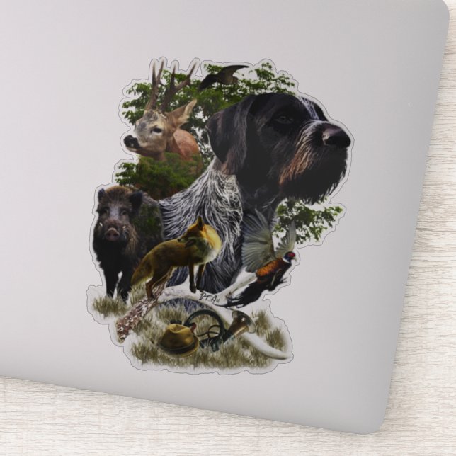  German Wirehaired Pointer     Sticker (Detail)