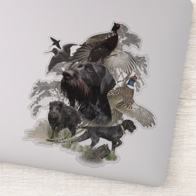 German Wirehaired Pointer      Sticker (Detail)